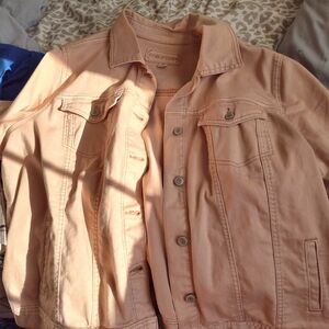 Maurices Pink Jean Jacket Classic Button-Up Design